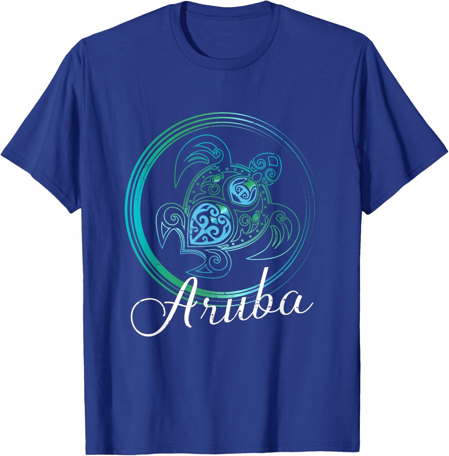 Aruba Tribal Turtle Souvenir Gift T-Shirt - T-Shirt | Royal