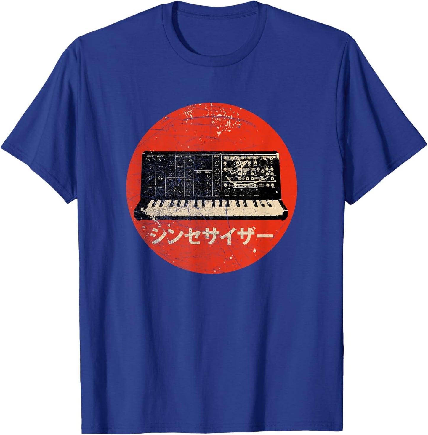 Vintage Synthesizer - Japanese Analog Retro T-Shirt - T-Shirt | Royal