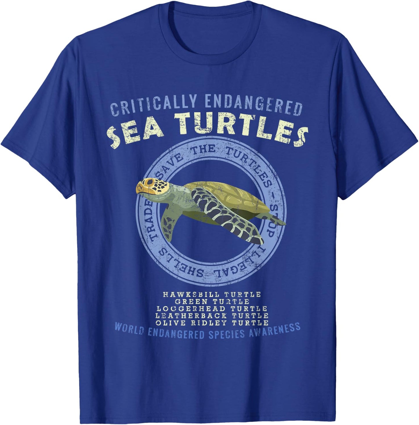 Save The Sea Turtles T-Shirt - T-Shirt | Royal