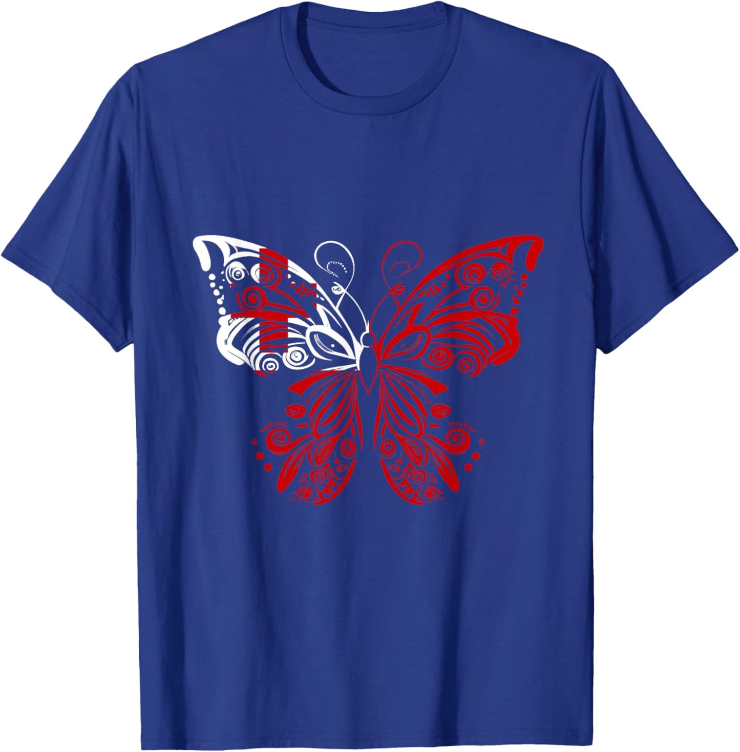 Tonga Flag Butterfly Tongan Pride Tongan Roots Tongan Flag T-Shirt - T-Shirt | Royal