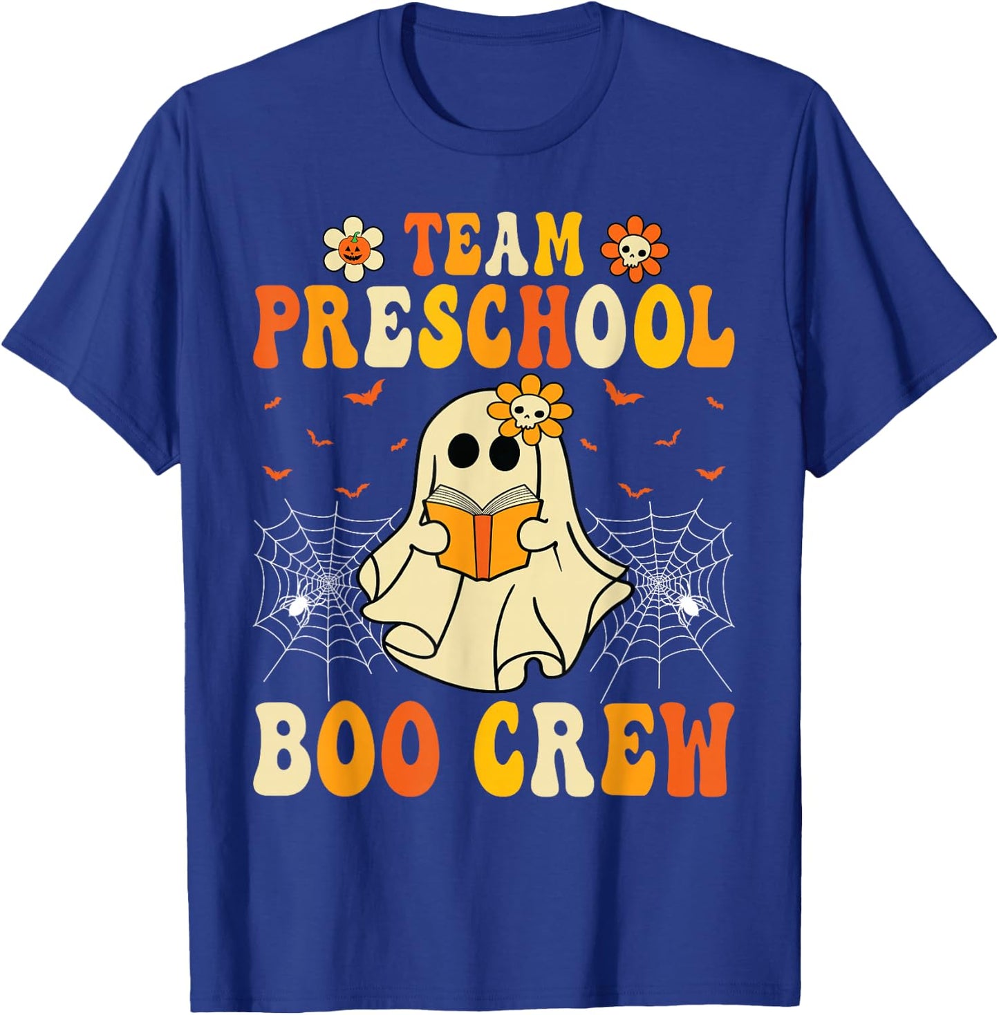 Funny Halloween Ghost Team Preschool Boo Crew Group T-Shirt - T-Shirt | Royal