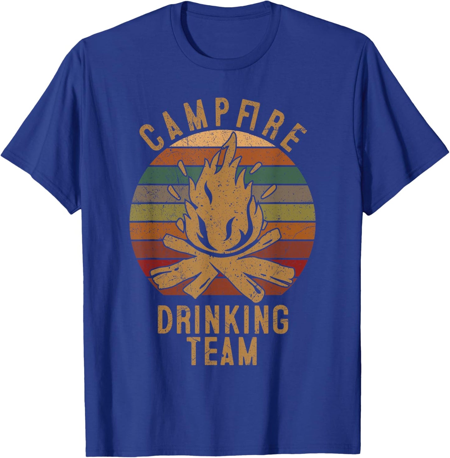 Campfire Drinking Team Camping Lovers Gifts Camper T-Shirt - T-Shirt | Royal