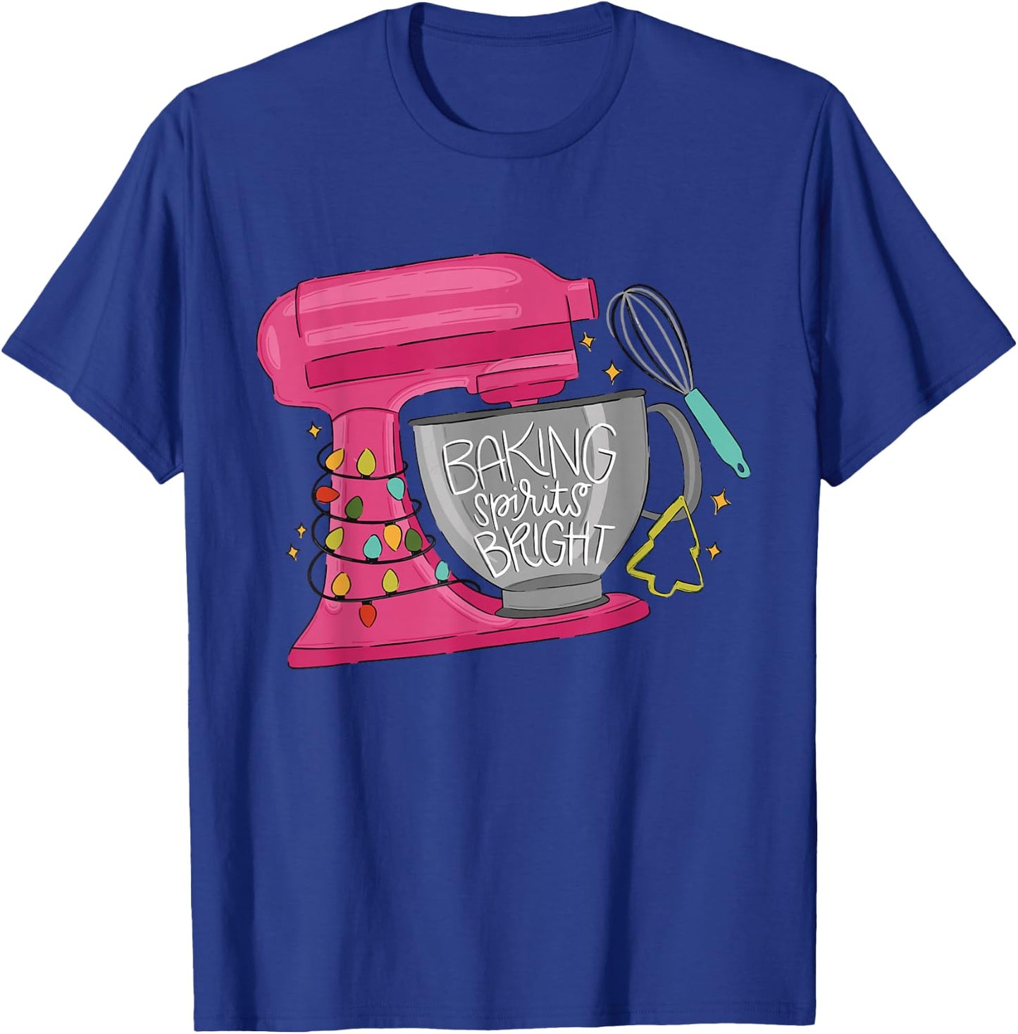 Baking Spirits Bright Christmas Lights Baking Spirits Xmas T-Shirt - T-Shirt | Royal