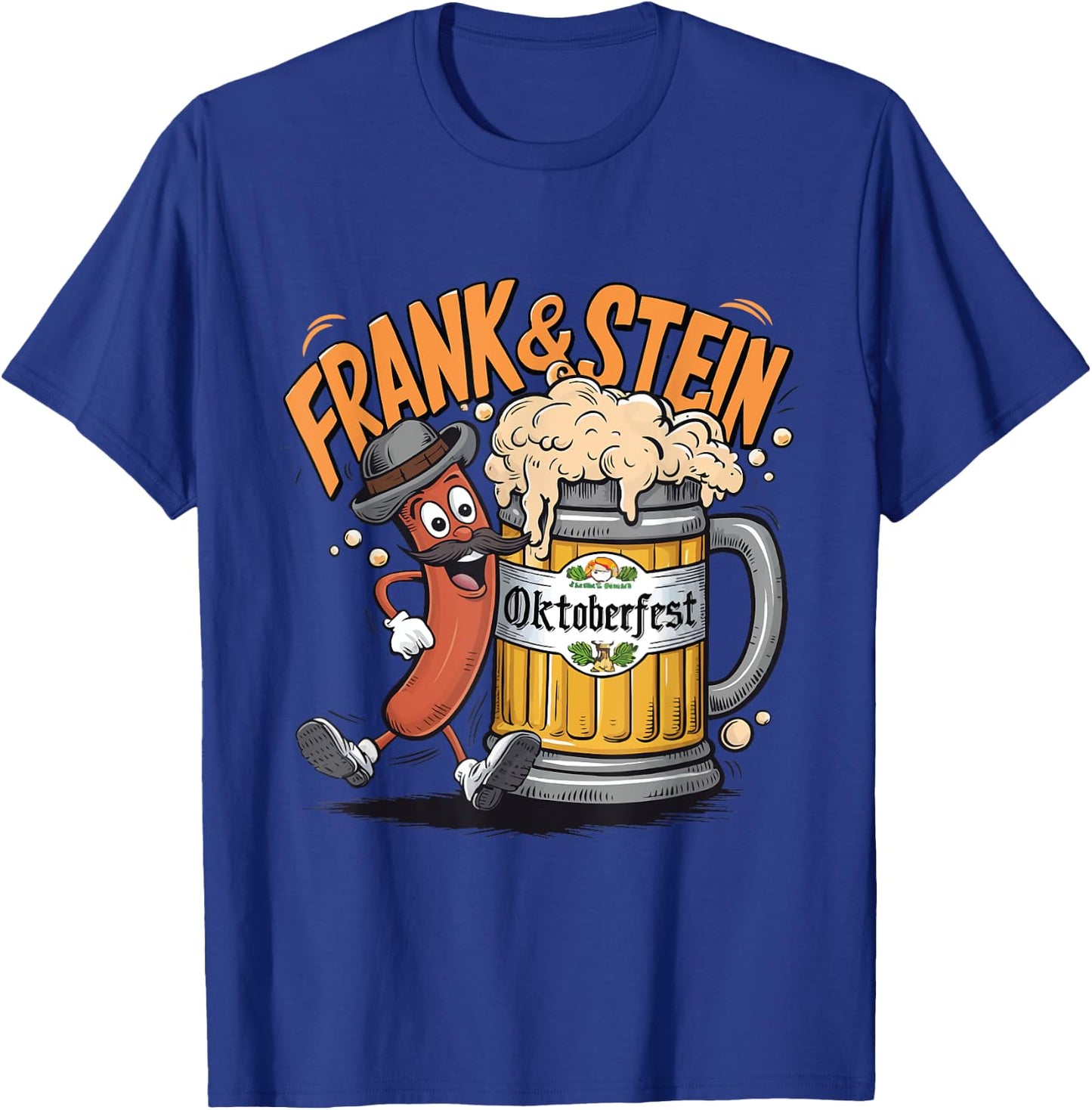 Frank & Stein Oktoberfest Funny German Bratwurst And Beer T-Shirt - T-Shirt | Royal