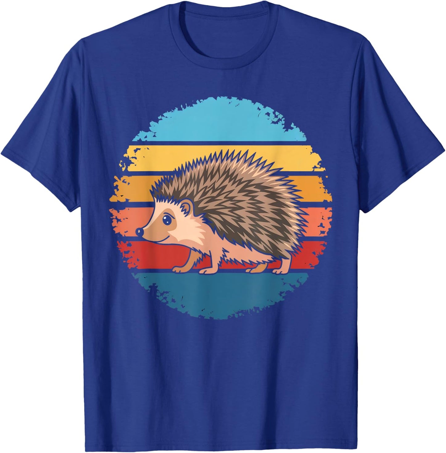 Retro Vintage Hedgehog Animal Lover Nature Gifts Men Women T-Shirt - T-Shirt | Royal