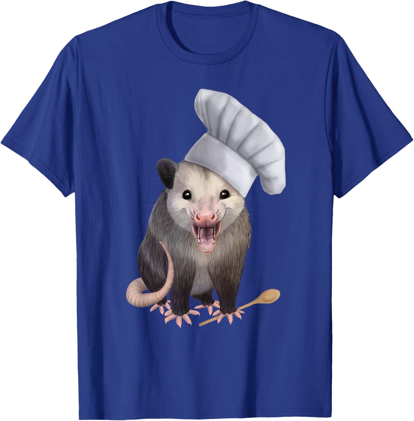 Chef Opossum - cute possum in a chefs hat T-Shirt - T-Shirt | Royal