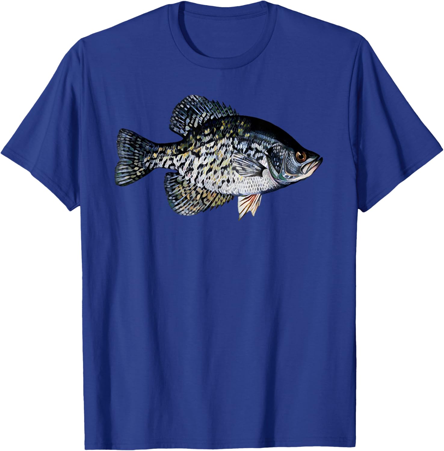 Black Crappie Fish Shirt, Lucky Crappie Fishing Gift T-Shirt - T-Shirt | Royal