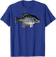 Black Crappie Fish Shirt, Lucky Crappie Fishing Gift T-Shirt - T-Shirt | Royal