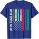 No One Fights Alone First Responders T-Shirt - T-Shirt | Royal