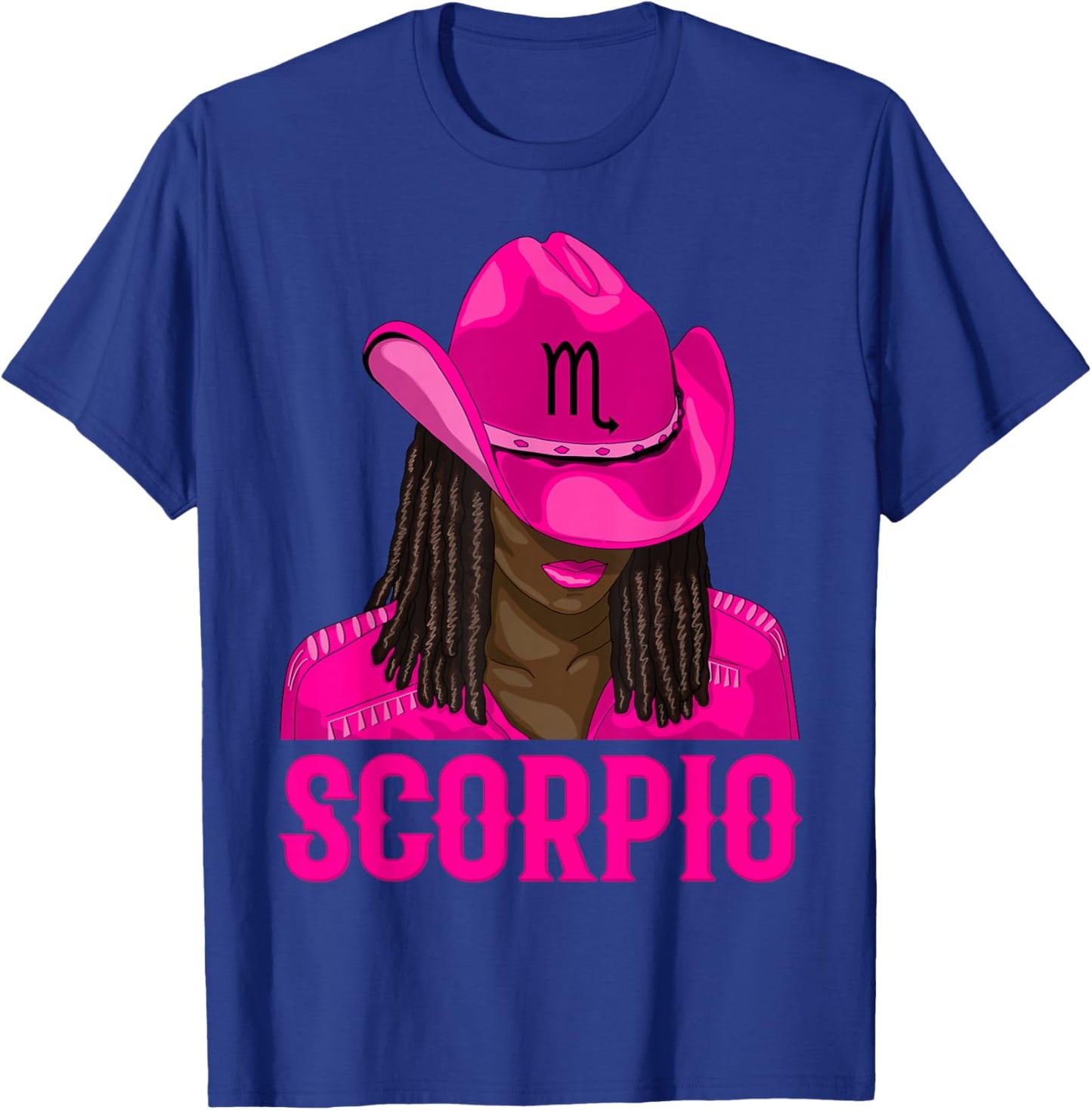 Scorpio Western Cowgirl African American Black Women T-Shirt - T-Shirt | Royal