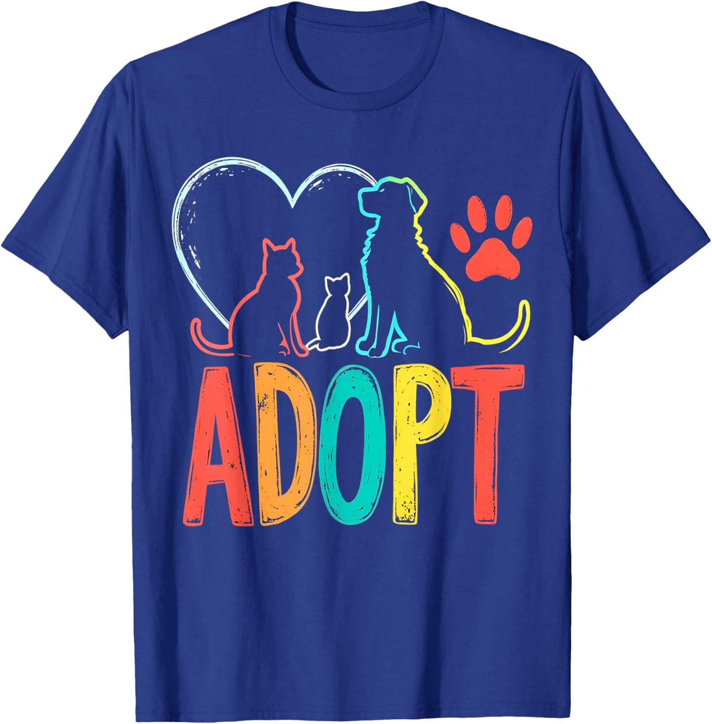Adopt Animal Rescue T-Shirt - T-Shirt | Royal