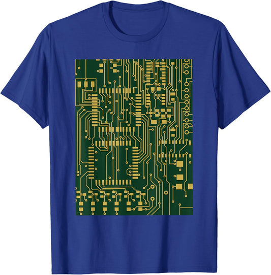Computer Circuit Board - Electronics Tech T Shirt T-Shirt - T-Shirt | Royal