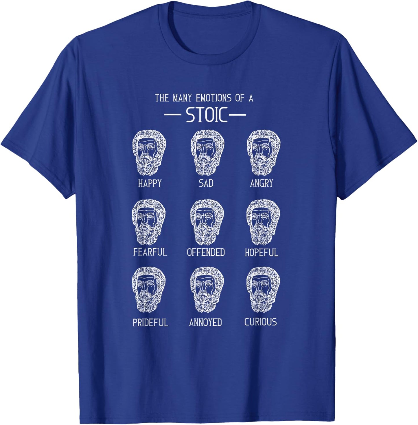 Funny Stoic and Stoicism emotion guide Gift T-Shirt - T-Shirt | Royal