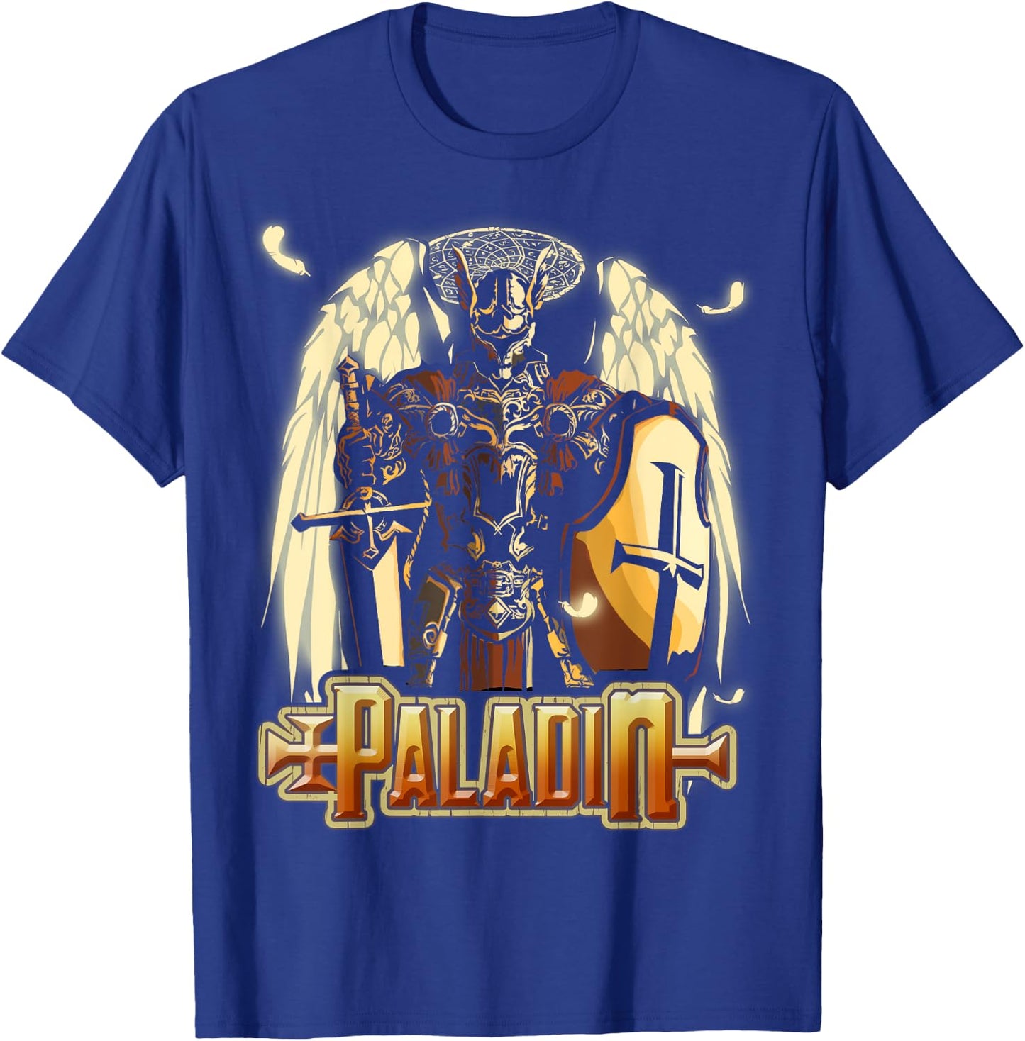 Paladin Fantasy D20 Roleplaying Tabletop RPG Gamer Graphic T-Shirt - T-Shirt | Royal