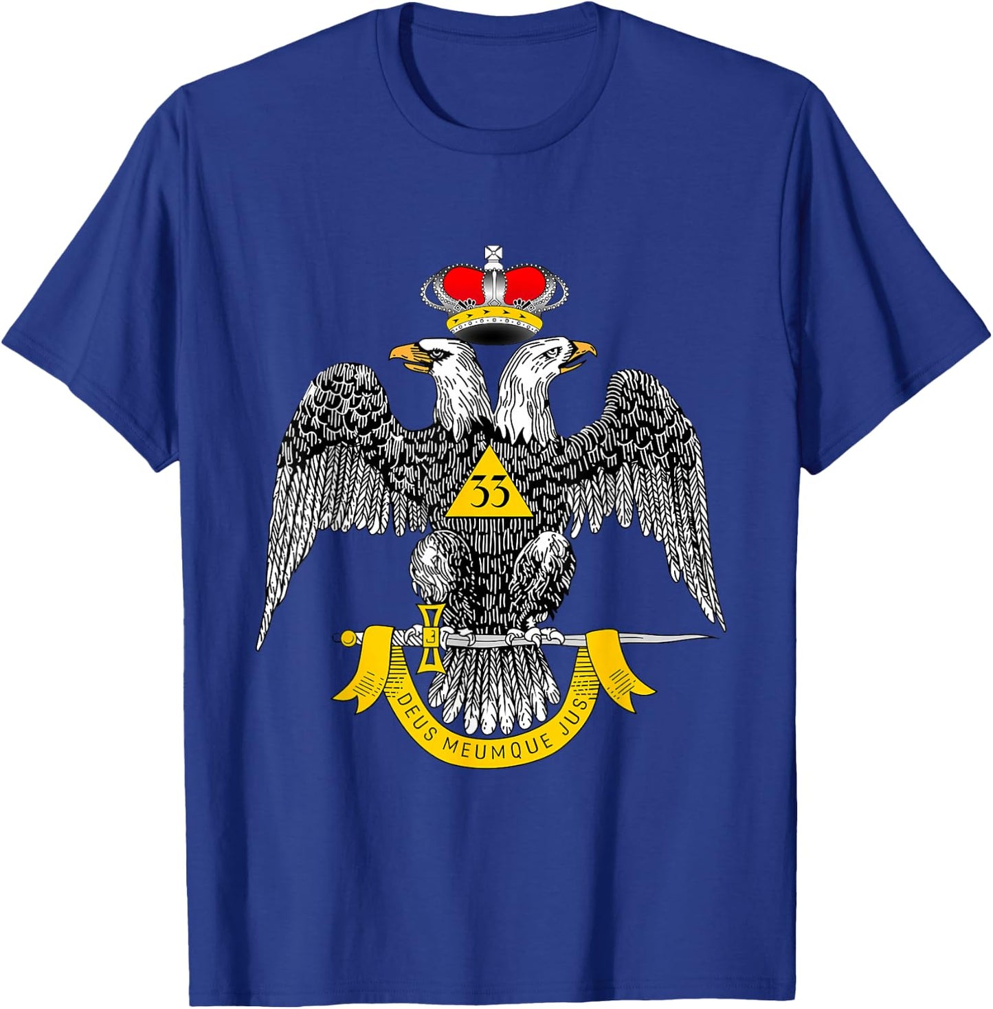 33rd Degree Mason T Shirt Masonic Scottish Rite Down T-Shirt - T-Shirt | Royal