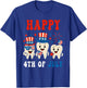 Happy 4th of july Dental Tooth American Flag Dentist T-Shirt - T-Shirt | Royal