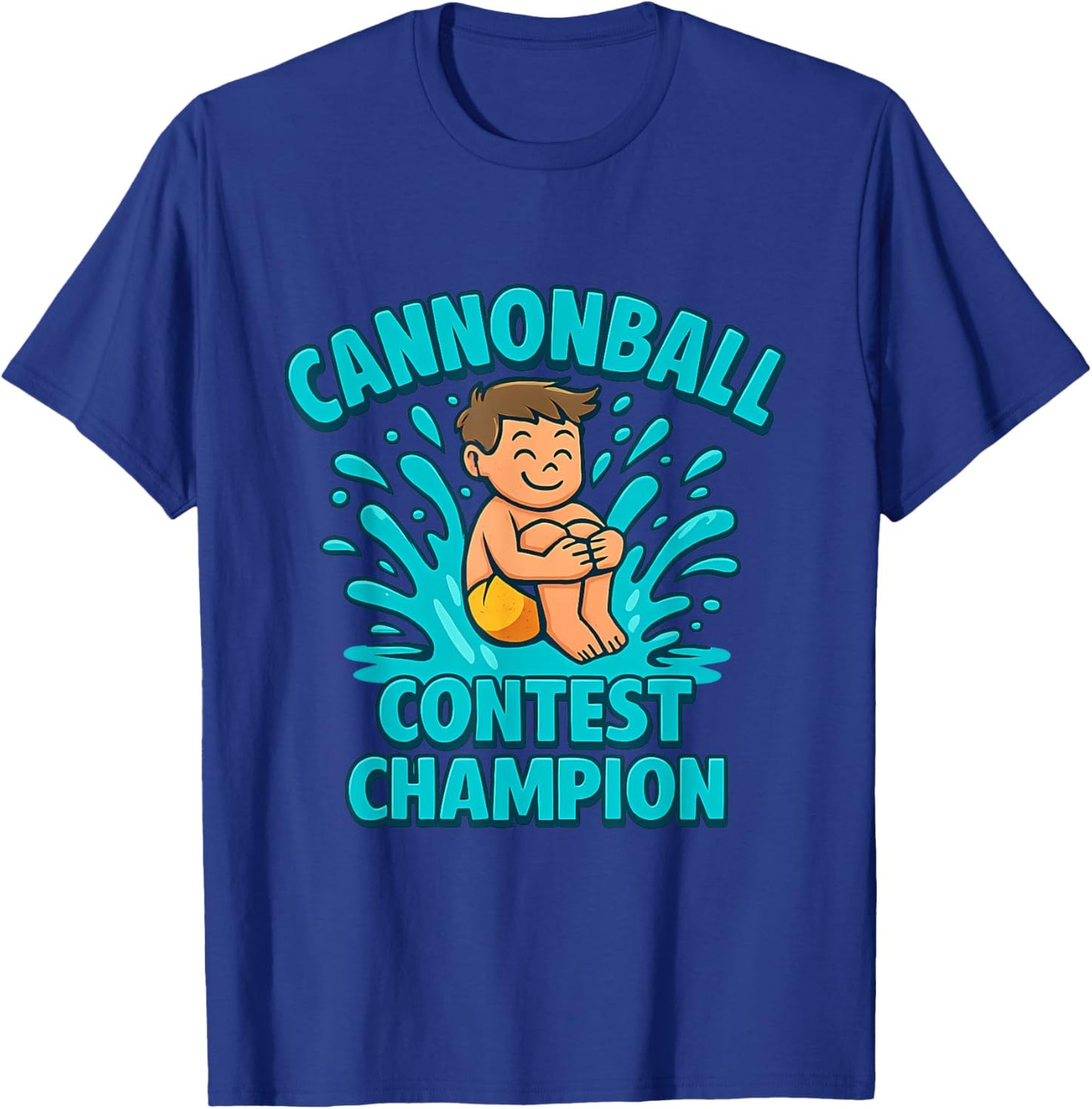 Summer Cannonball Contest Champion Beach Squad Graphic T-Shirt - T-Shirt | Royal