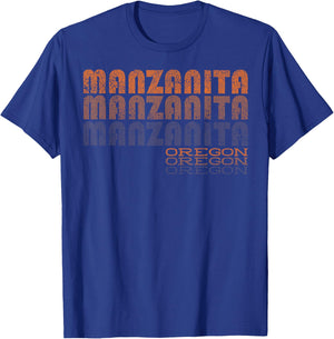 Retro Manzanita Oregon T-Shirt - T-Shirt | Royal