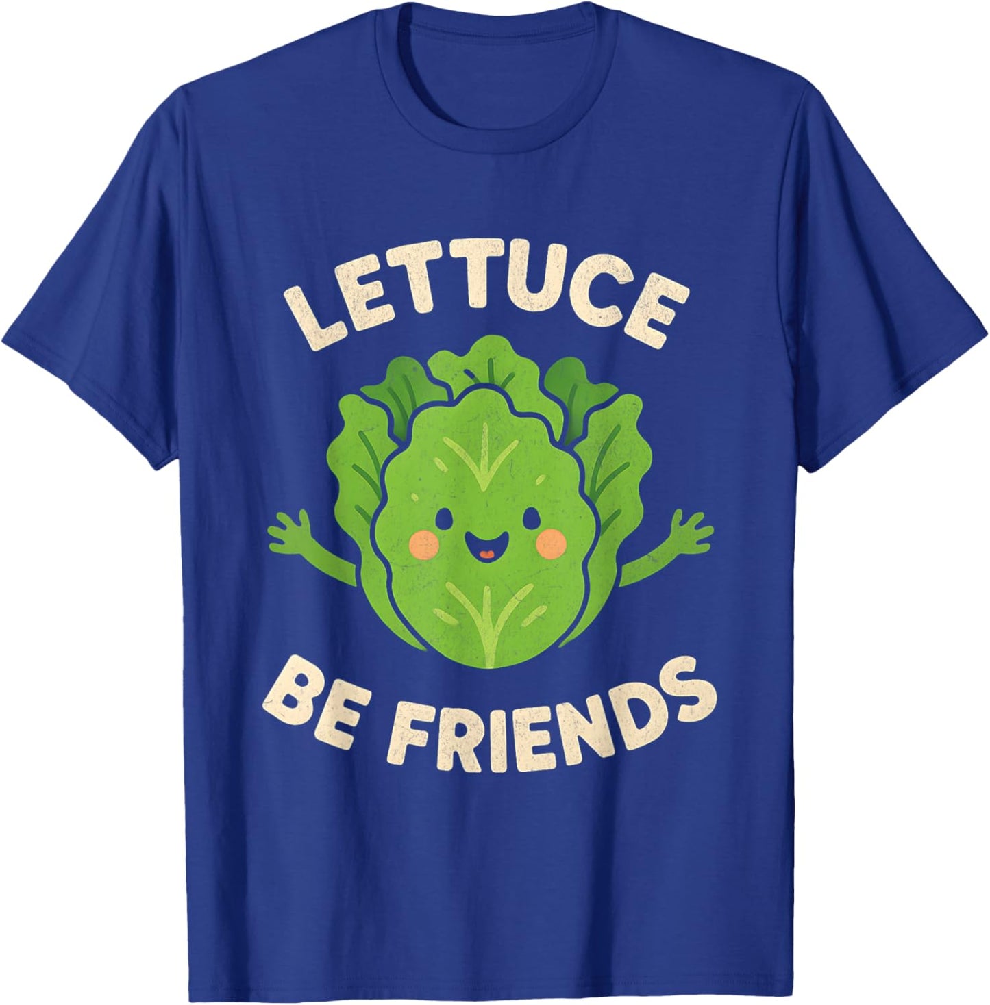 Cute Vegan Plant Based Lettuce Be Friends Design T-Shirt - T-Shirt | Royal