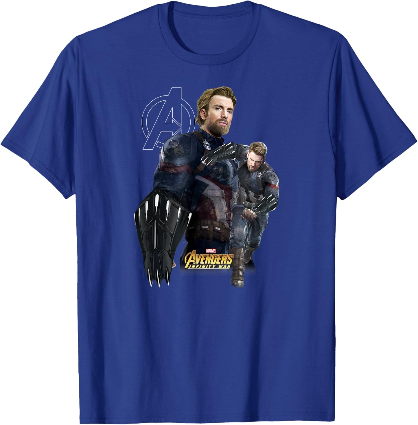 Marvel Infinity War Captain America Fierce Shield T-Shirt - T-Shirt | Royal