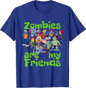 Original Zombies Are My Friends Halloween T-Shirt - T-Shirt | Royal