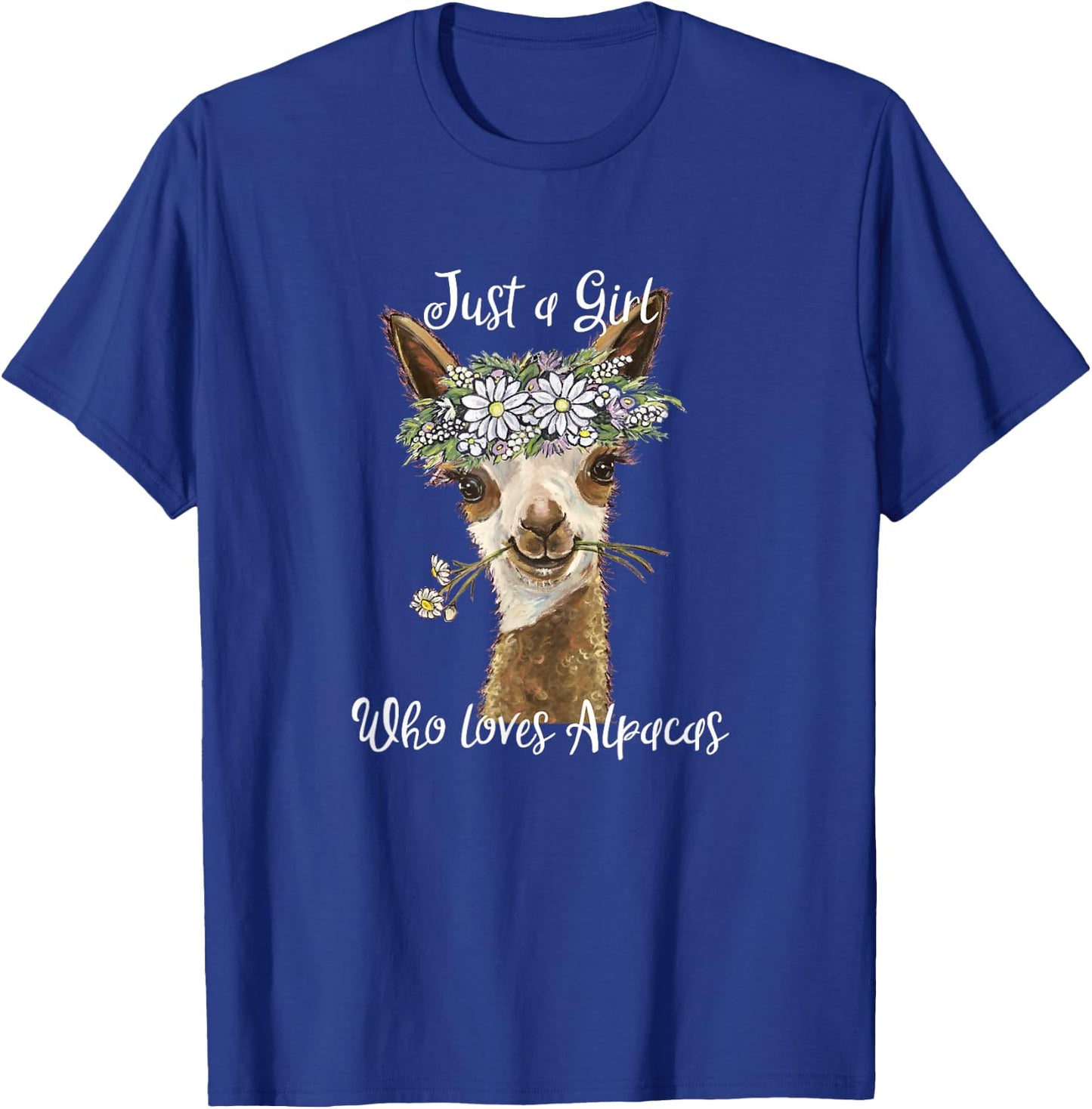 Just a Girl Who Love Alpacas T-Shirt - T-Shirt | Royal