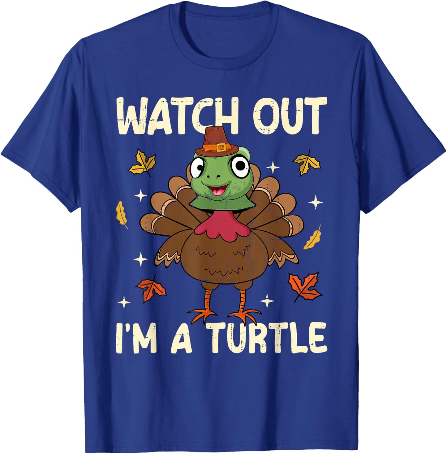 Thanksgiving Fake Turtle Thanksgiving Turkey Turtle Funny T-Shirt - T-Shirt | Royal