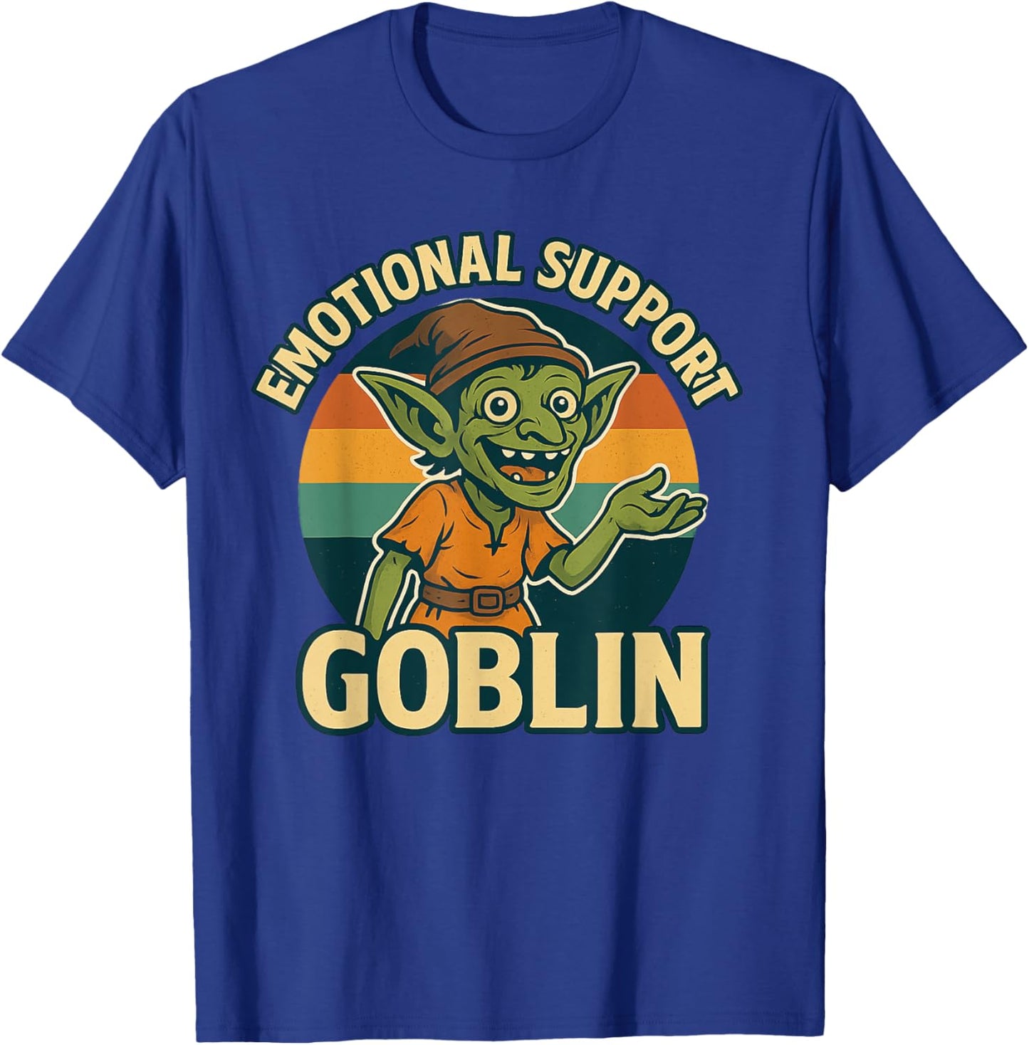 Emotional Support Goblin Character Vintage Funny MMORG T-Shirt - T-Shirt | Royal