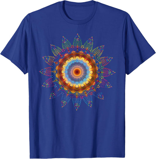 Mandala Sacred Geometry Prana Art Yoga Mantra Om Good T-Shirt - T-Shirt | Royal