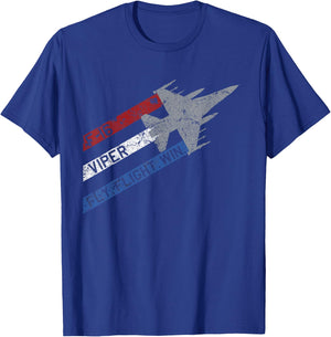 F-16 "Viper" Jet Fighter Airplane Fly Fight Win T-Shirt - T-Shirt | Royal
