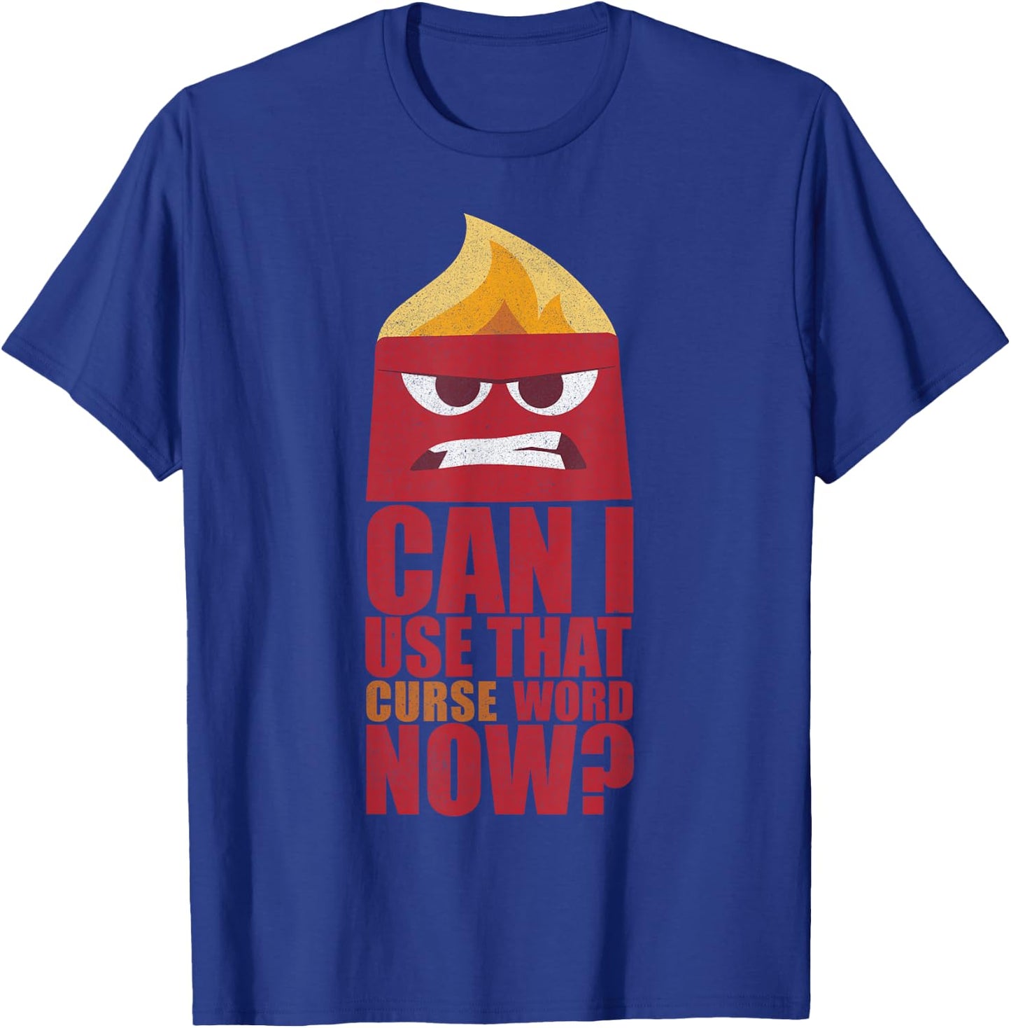 Disney Pixar Inside Out Anger Can I Use That Curse Word Now? T-Shirt - T-Shirt | Royal