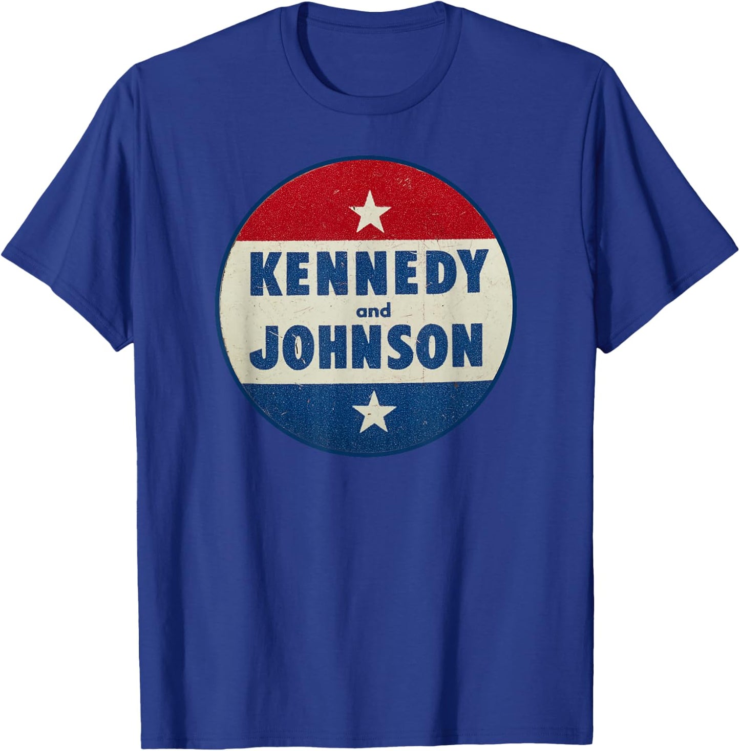 Utopia Sport Kennedy Shop Kennedy and Johnson Pin 1960 Retro T-Shirt - T-Shirt | Royal