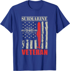 US Military Submarine Gift A Veteran Submariner T-Shirt - T-Shirt | Royal