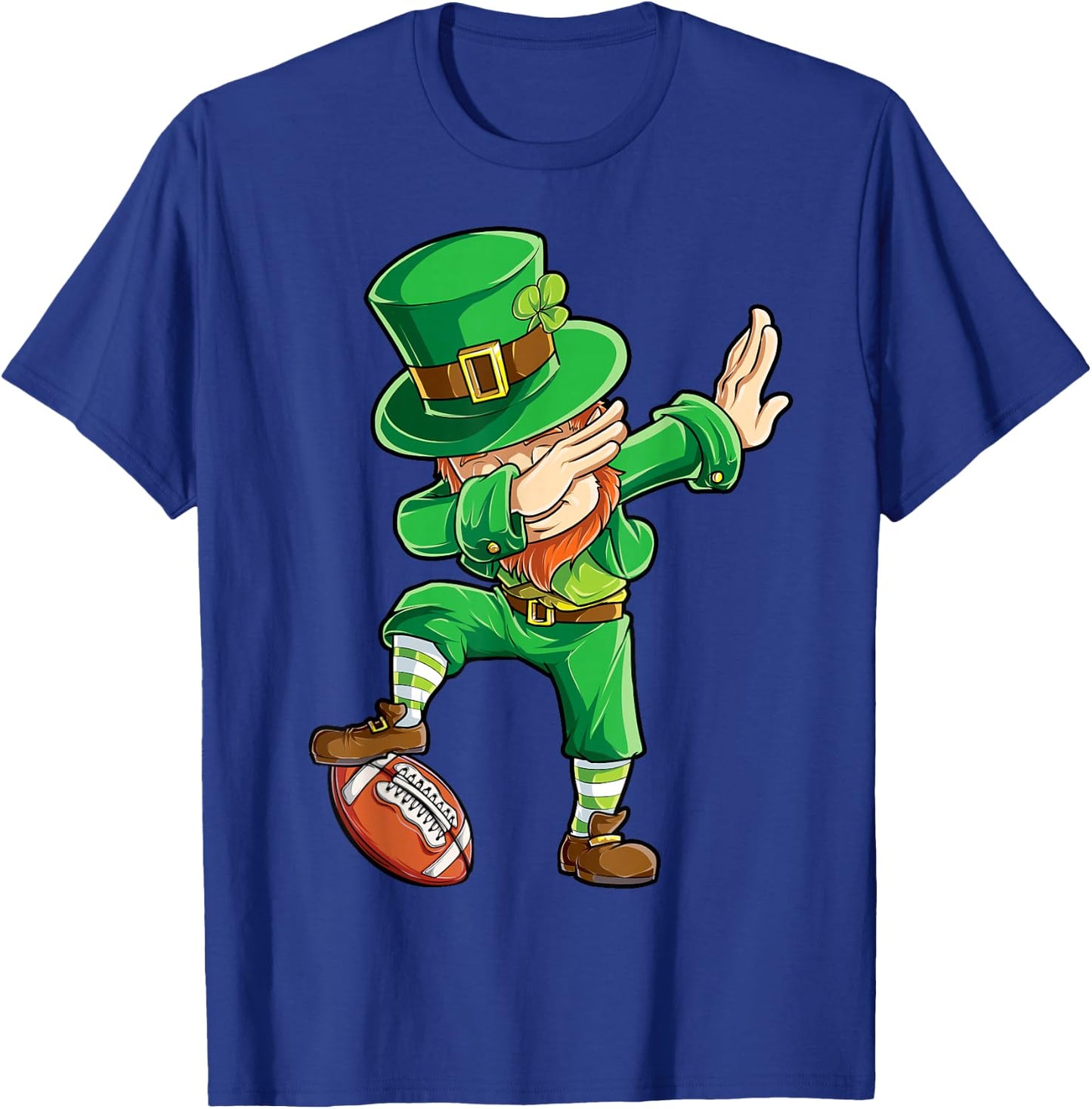 Dabbing Leprechaun Football St Patricks Day Boys Men Sports T-Shirt - T-Shirt | Royal