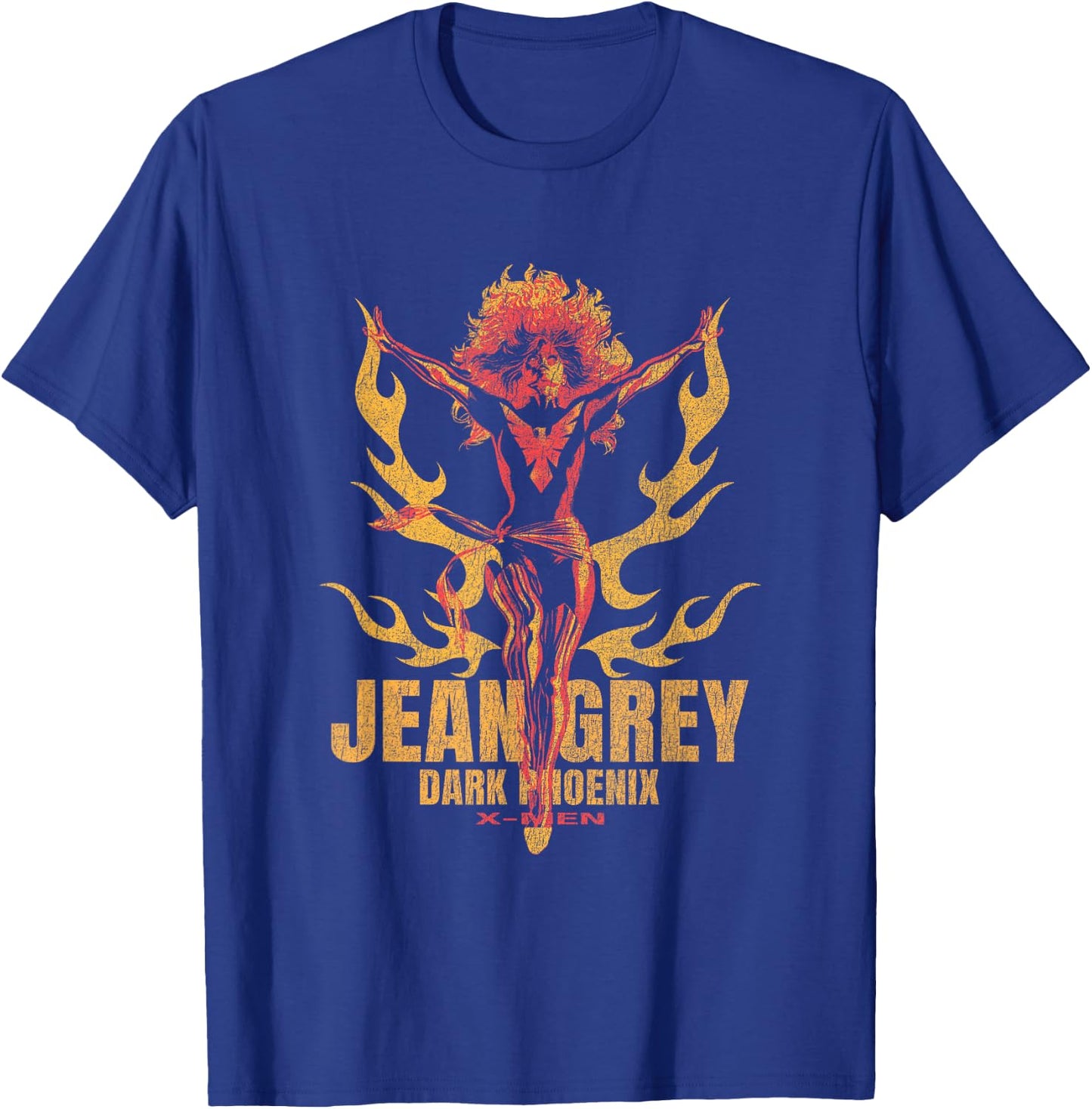Marvel Comics X-Men Jean Grey Dark Phoenix Fire Flame T-Shirt - T-Shirt | Royal