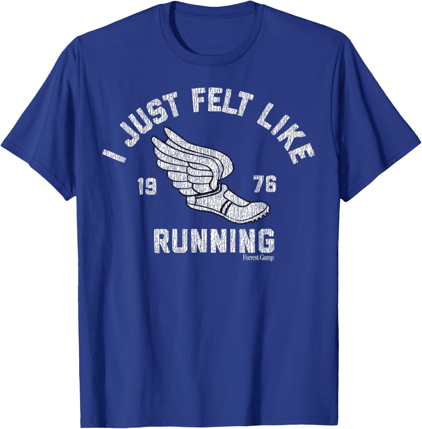 Forrest Gump I Just Felt Like Running 1976 Logo T-Shirt - T-Shirt | Royal