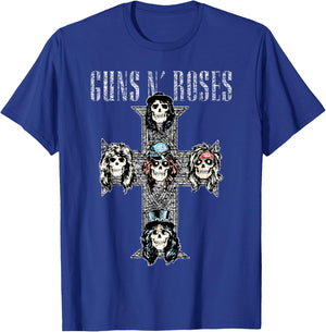 Guns N' Roses Official Vintage Cross T-Shirt - T-Shirt | Royal