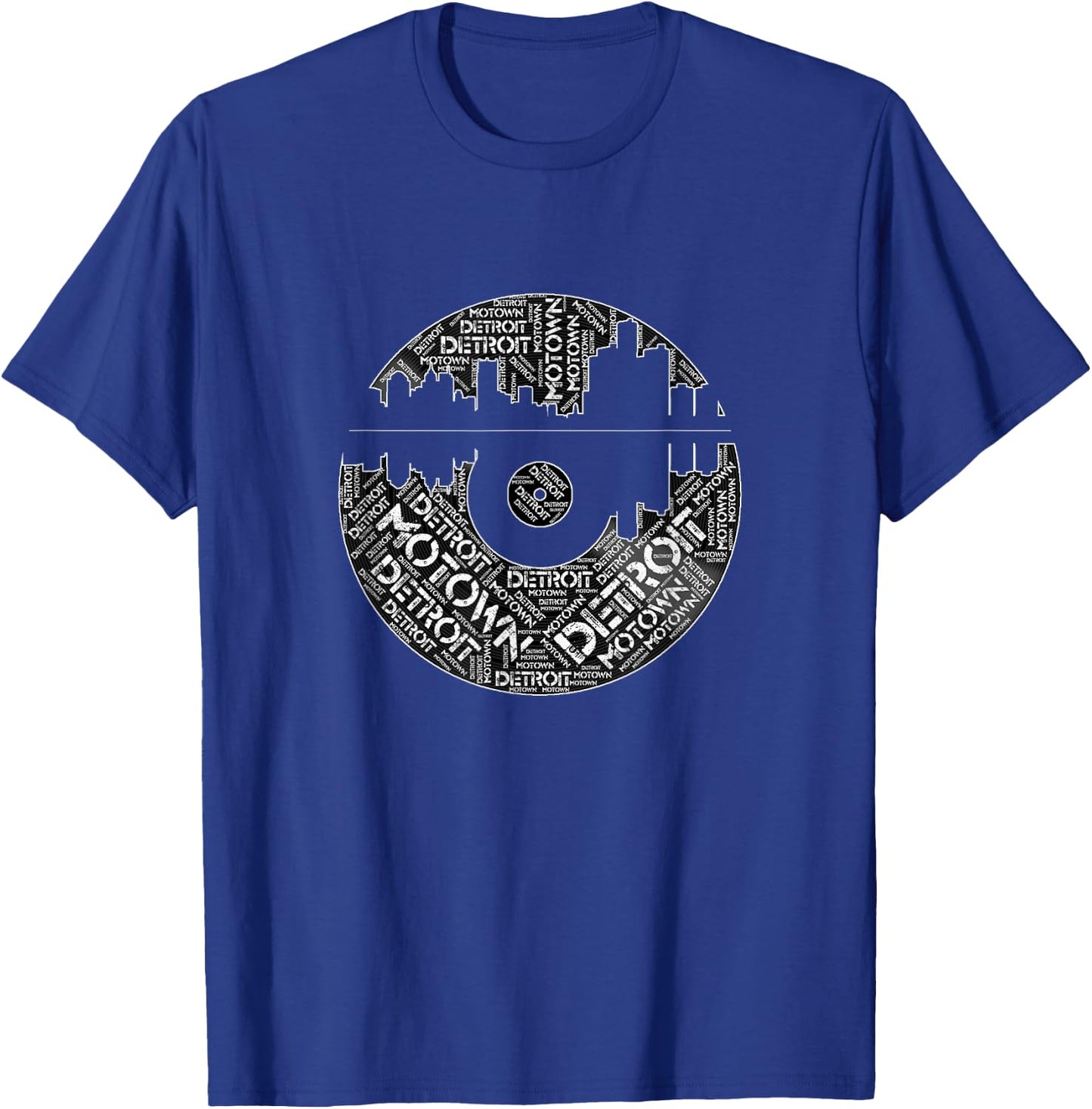 Detroit skyline record T shirt, Motown record T-Shirt - T-Shirt | Royal