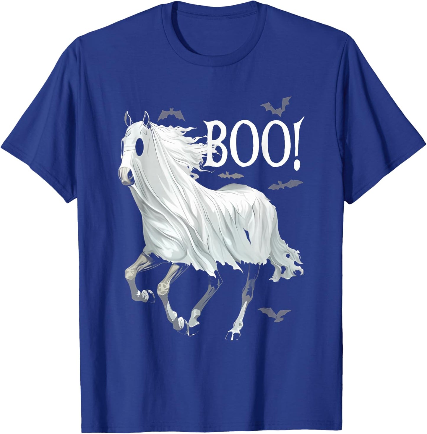 Funny Ghost Boo Horse Equestrian Lover Halloween Costume T-Shirt - T-Shirt | Royal