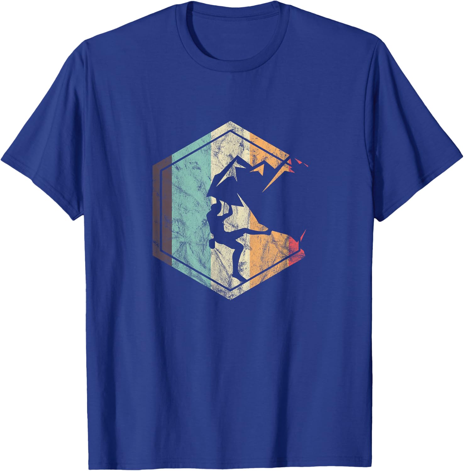 Climbing Mountaineering Climber Athletes Mountain Rock Gift T-Shirt - T-Shirt | Royal