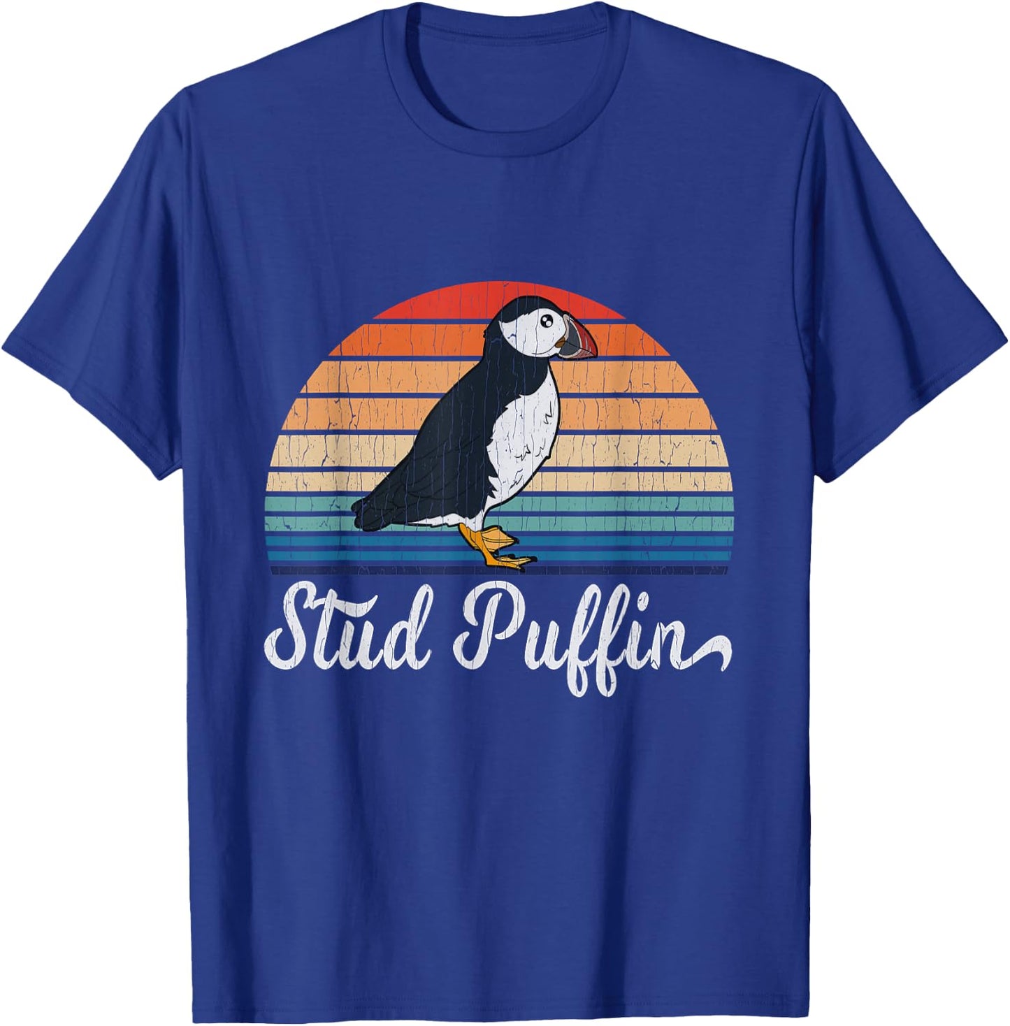 Stud Puffin Funny Animal Lovers T-Shirt - T-Shirt | Royal