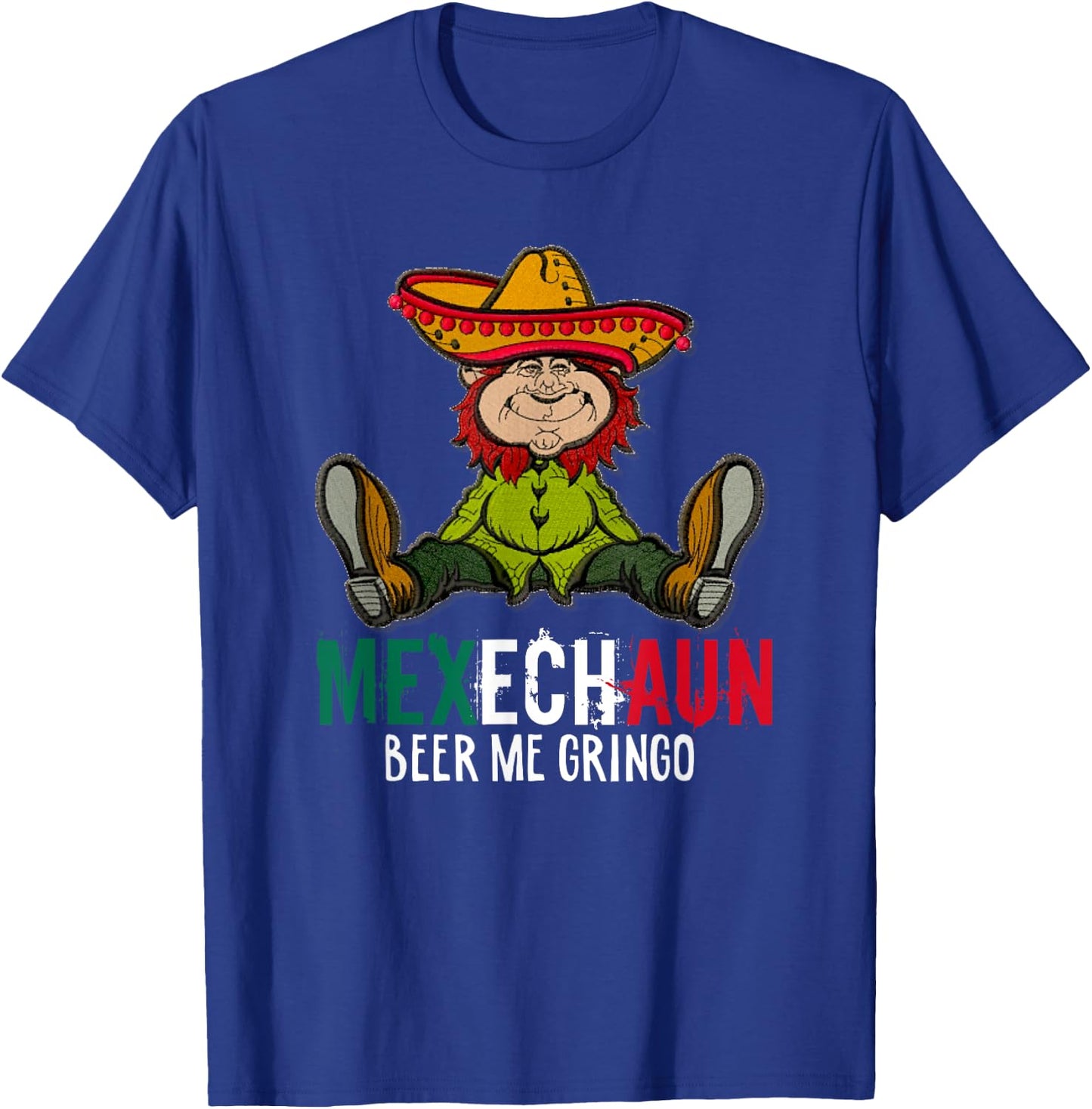 Funny Mexechaun Mexican Leprechaun St. Paddy's T-Shirt - T-Shirt | Royal