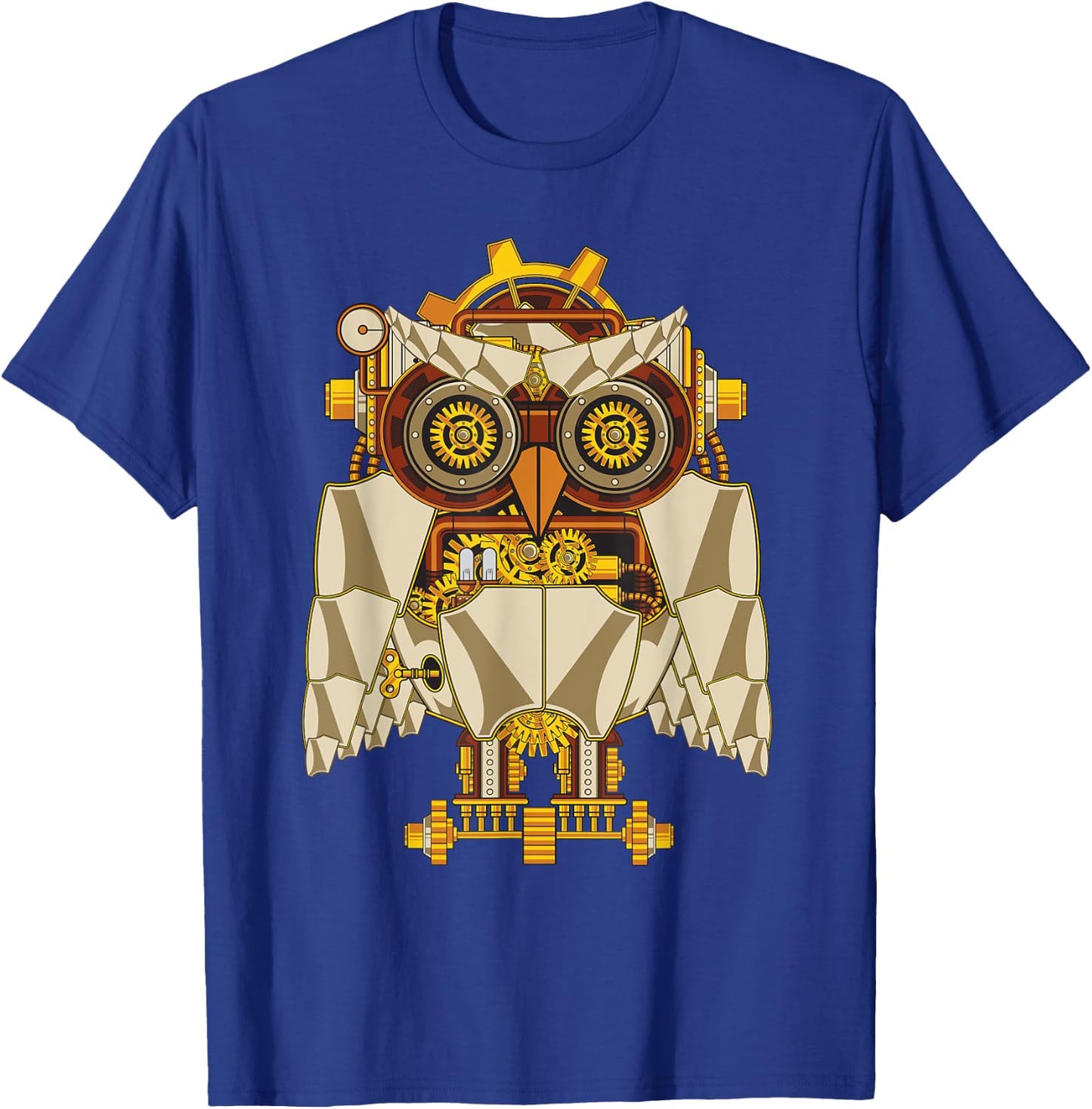 Steampunk Mechanical Owl Gear Cogs Clockwork Shirt T-Shirt - T-Shirt | Royal