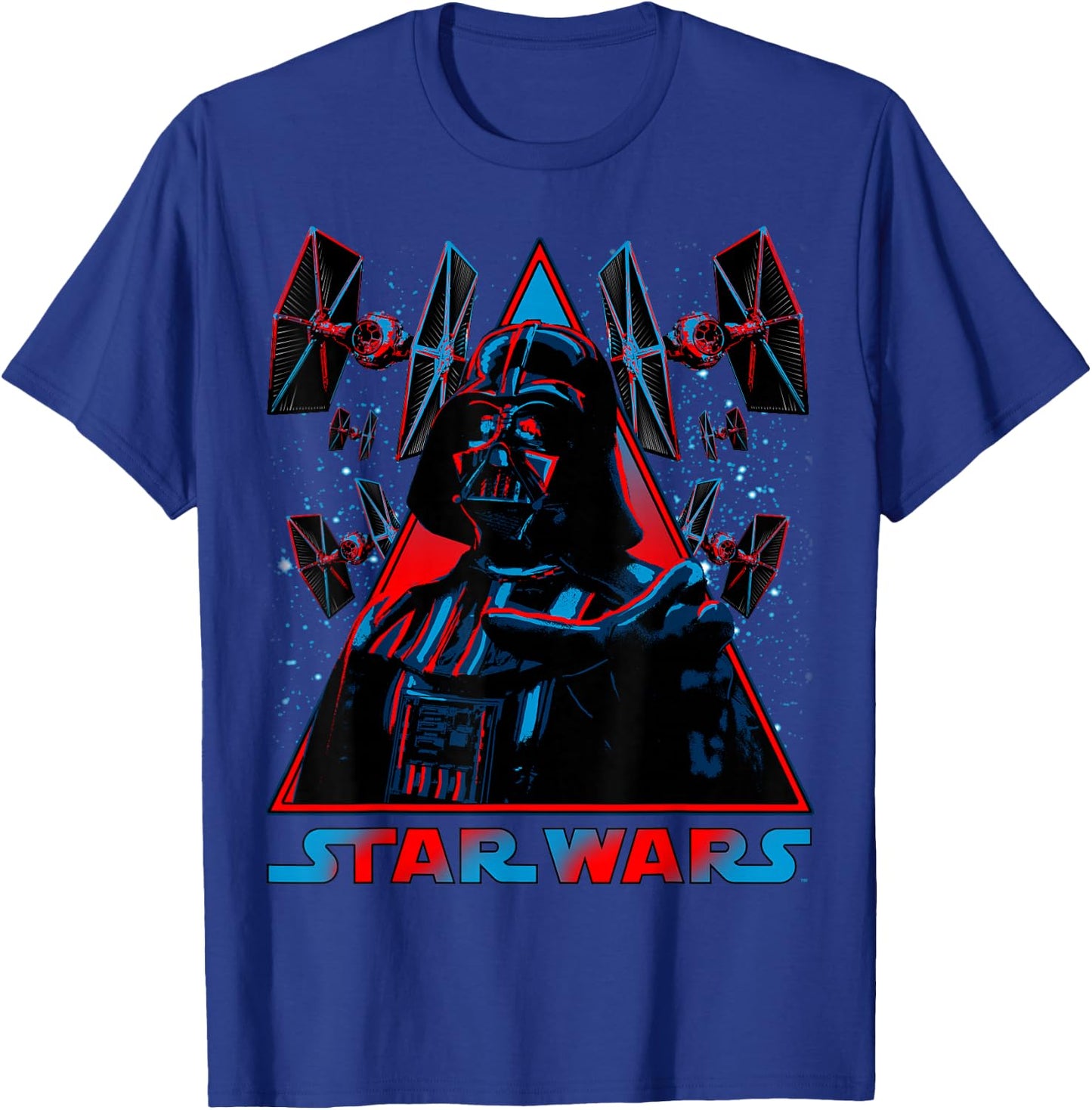 Star Wars Darth Vader Triangle Choke Badge Graphic T-Shirt - T-Shirt | Royal