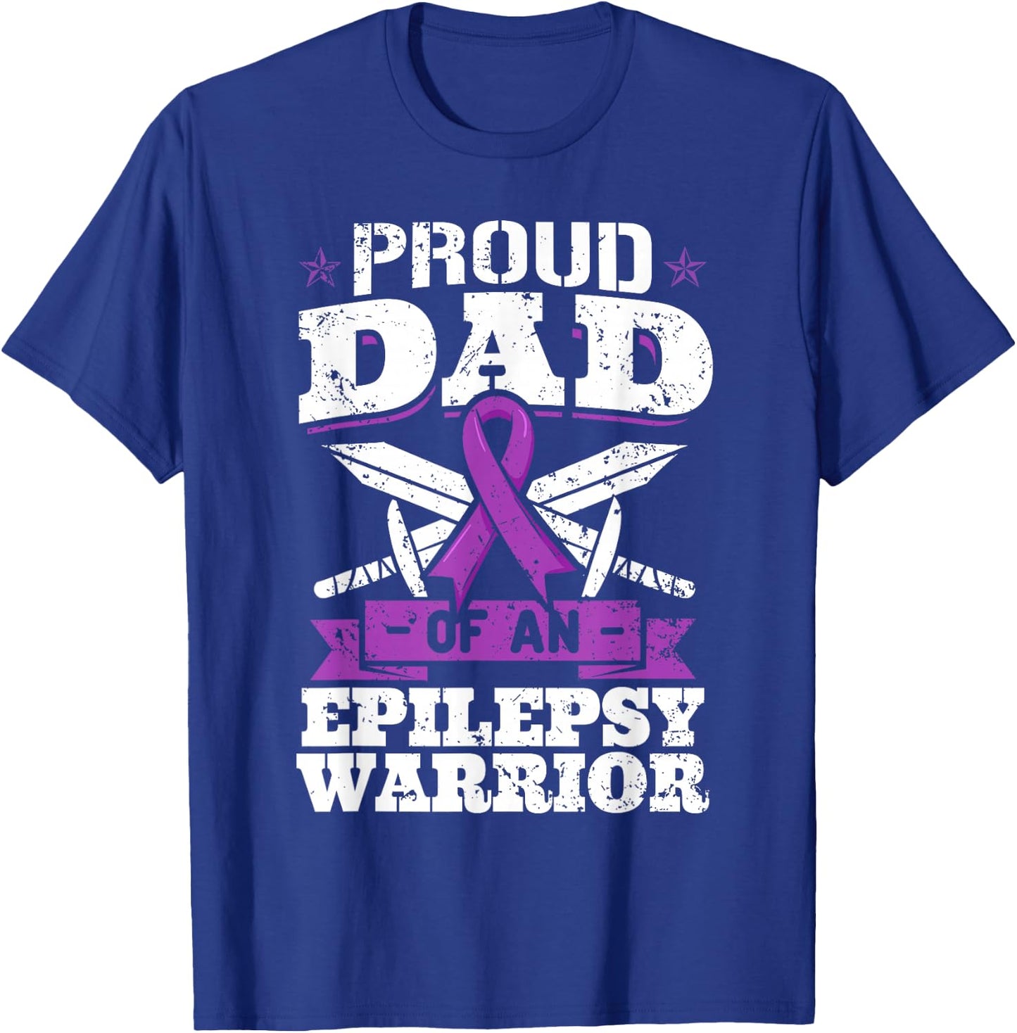Proud Dad Of An Epilepsy Warrior Epilepsy T-Shirt - T-Shirt | Royal