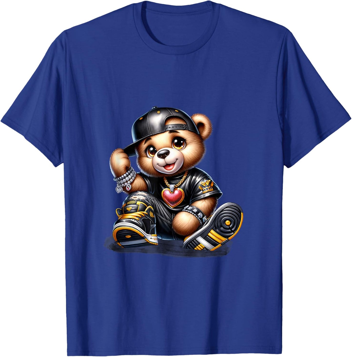 Small Cute Hip-Hop Teddy Bear Urban Teddy Bear T-Shirt - T-Shirt | Royal