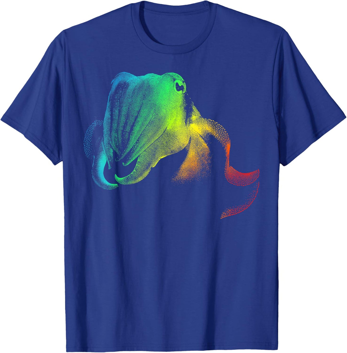CUTTLEFISH Colorful Rainbow Retro T-Shirt - T-Shirt | Royal