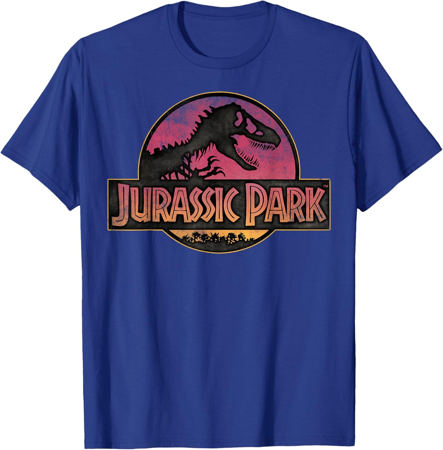 Jurassic Park Logo Gradient Sunset T-Shirt - T-Shirt | Royal