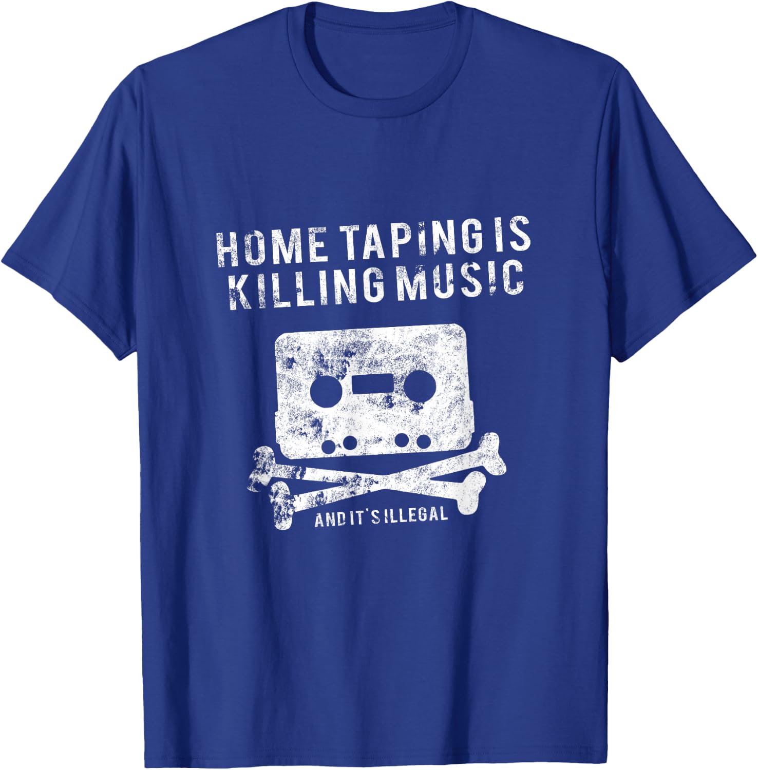 Home Taping Is Killing Music - Funny music industry T-Shirt - T-Shirt | Royal