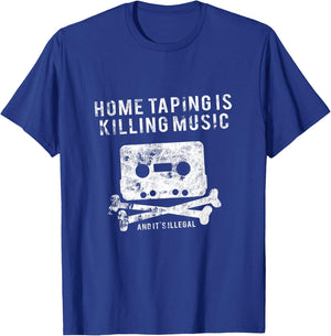 Home Taping Is Killing Music - Funny music industry T-Shirt - T-Shirt | Royal